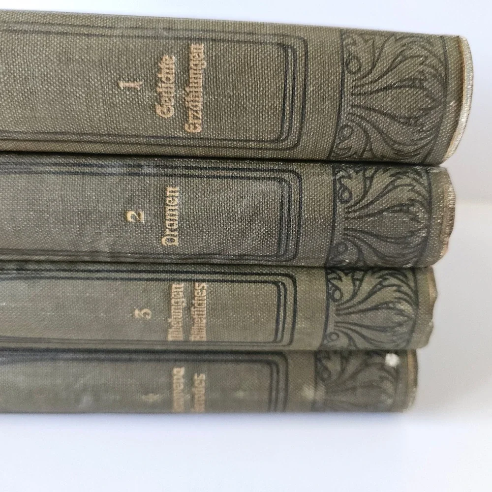 1800s Hebbels Works by Dr. Karl Zeib Volumes 1-4 Meyers Classic Bibliograph Book
